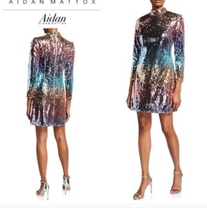 Aidan by Aidan Mattox ombre sequin dress